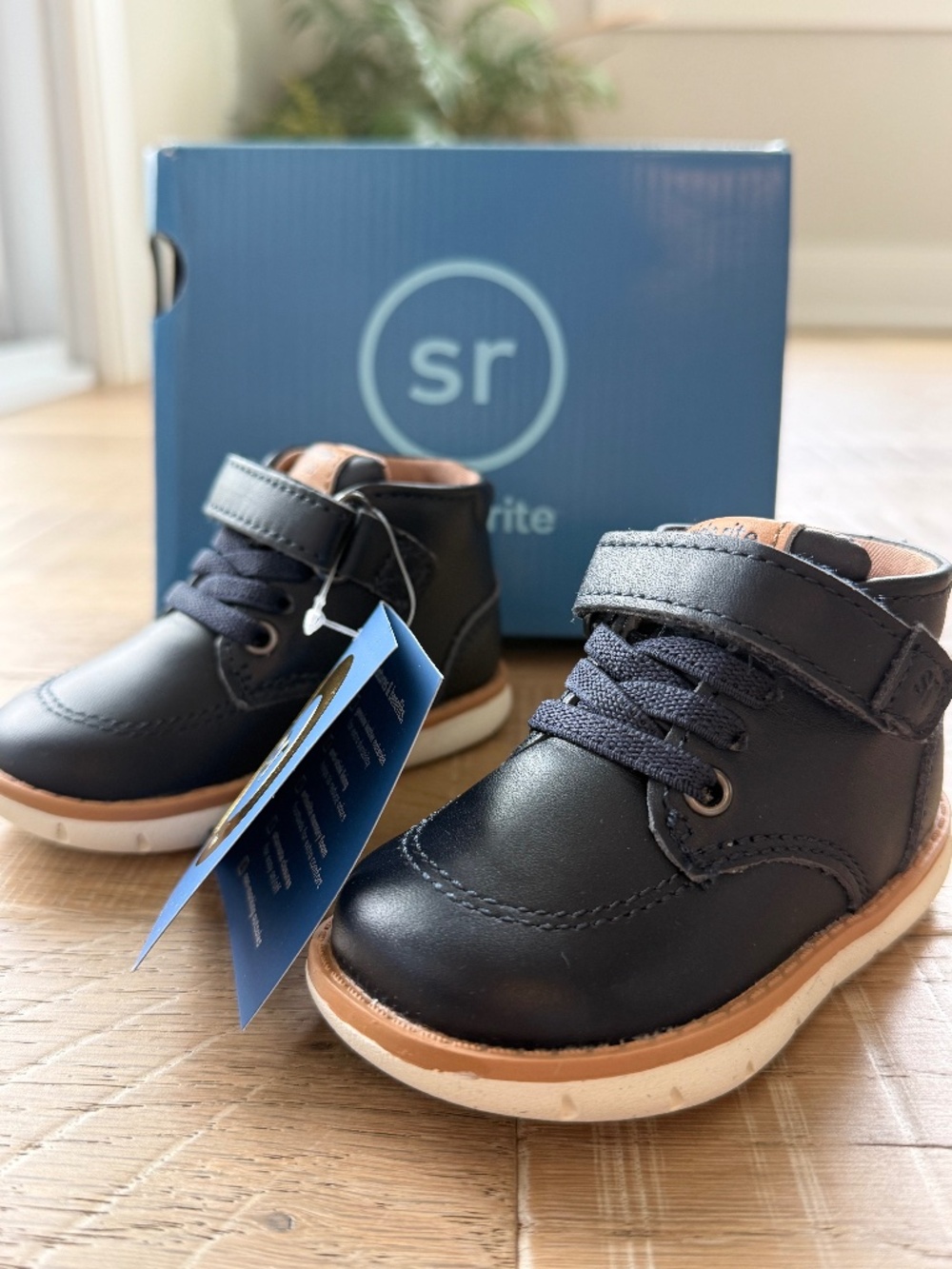 NWT Stride Rite Quinn Navy Boots Size 4